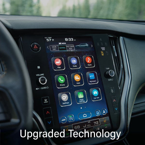 An 8-inch available touchscreen with the words “Ugraded Technology“. | Dutch Miller Subaru in Charleston WV