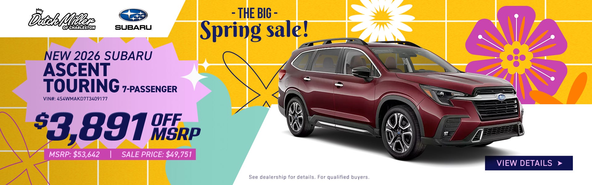 New 2026 Subaru Ascent Touring