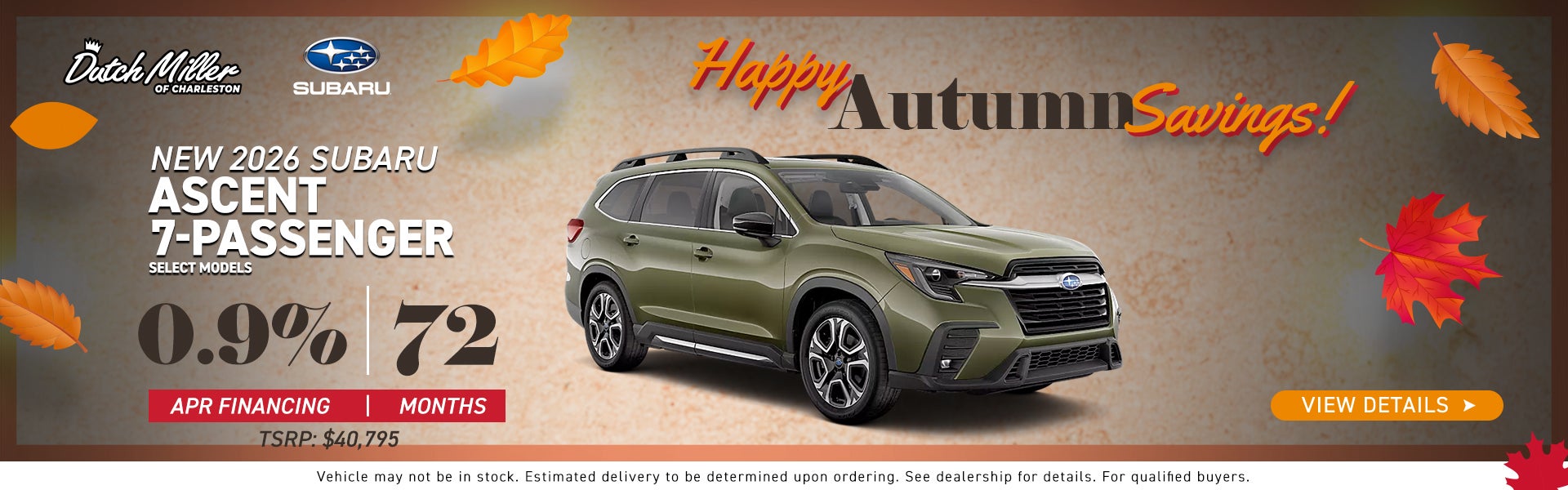 NEW 2026 SUBARU ASCENT 7 PASSENGER